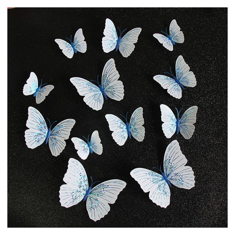 Pegatinas de paredmariposa 3D - pegatina de pared con imán 12 piezas Pegatinas de paredmariposa 3D - pegatina de pared con imán 12 piezas