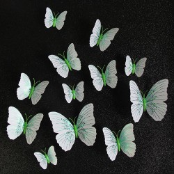 Pegatinas de paredmariposa 3D - pegatina de pared con imán 12 piezas