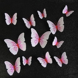 Pegatinas de paredmariposa 3D - pegatina de pared con imán 12 piezas