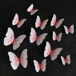 Pegatinas de paredmariposa 3D - pegatina de pared con imán 12 piezas