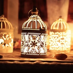 Velas y CandelabroLinterna marroquí - porta velas colgantes vintage