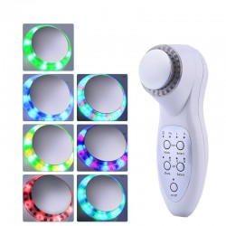 Piel7 colores LED - foton ultrasónico lifting de la cara - limpiador - arrugas removedor - masajeador de belleza