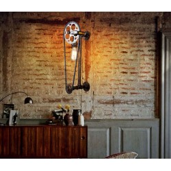 Vintage wall lamp with bicycle chainWall lights