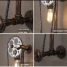ApliquesLámpara de pared vintage con cadena de bicicletas