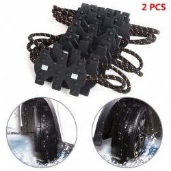 Partes de ruedaInvierno antideslizante universal rueda neumático cadena de emergencia 2 piezas