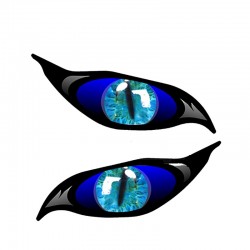 Pegatinas3D zombi ojos - vinilo coche sticker 13 * 5cm