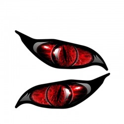 Red zombie eyes - vinyl car sticker 13 * 5 cm 2 piecesStickers