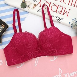 Floral bra - front closure - push up - wirelessLingerie