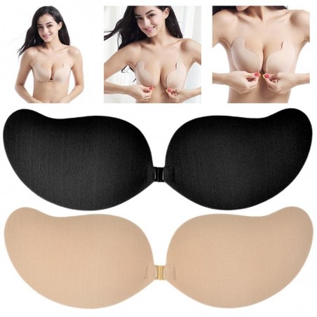 Adhesive bra with push up - seamless - strapless - front closureLingerie