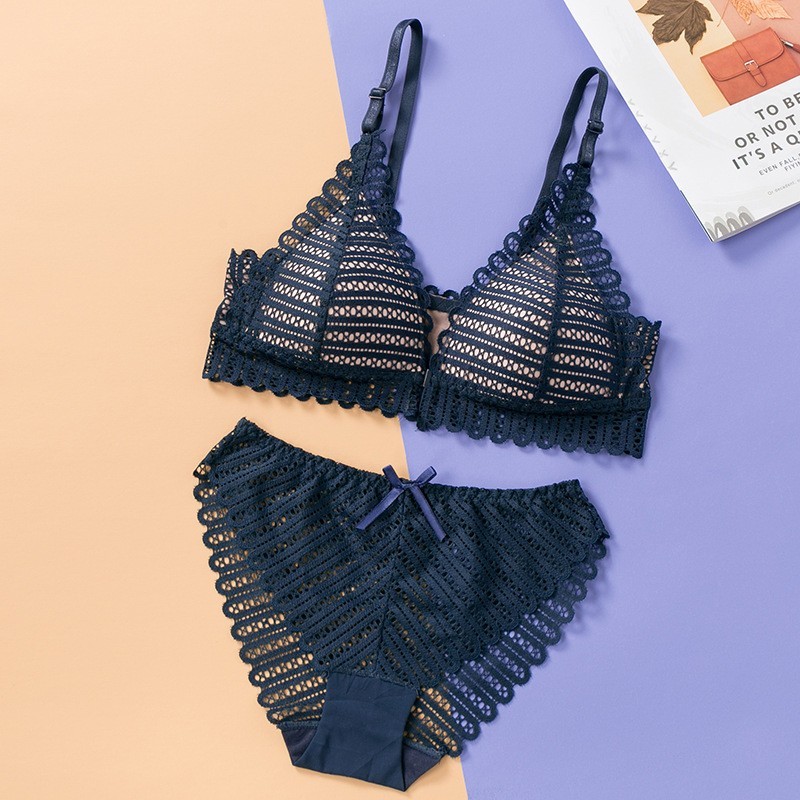 Lenceríasujetador de encaje sexy & bragas - ropa interior sin costura - conjunto