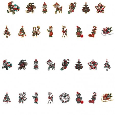 BrochesBroches de cristal de Navidad