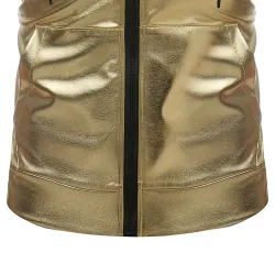 Shiny metallic hoodie - sleeveless vestHoodies & Sweatshirt