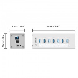 HubOrico A3H7 A3H10 A3H4 - separador de alta velocidad de aluminio - 7-port - USB 3.0