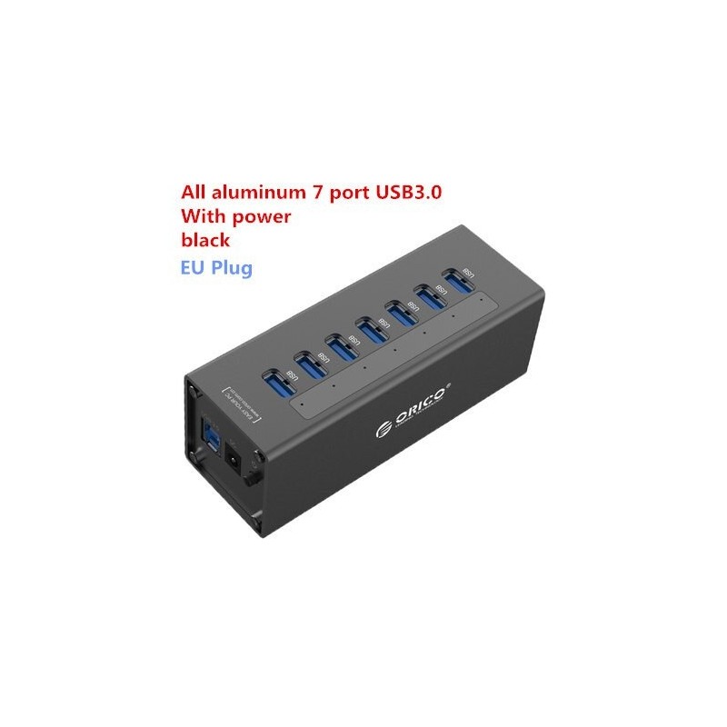 HubOrico A3H7 A3H10 A3H4 - separador de alta velocidad de aluminio - 7-port - USB 3.0