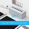 HubOrico A3H7 A3H10 A3H4 - separador de alta velocidad de aluminio - 7-port - USB 3.0