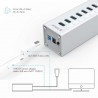 HubOrico A3H7 A3H10 A3H4 - separador de alta velocidad de aluminio - 7-port - USB 3.0