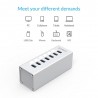 HubOrico A3H7 A3H10 A3H4 - separador de alta velocidad de aluminio - 7-port - USB 3.0