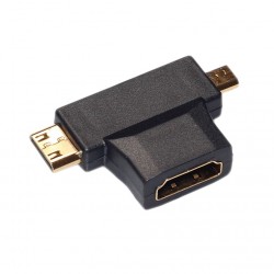 CablesHDMI cable de vídeo masculino a macho - HDMI a micro HDMI mini HDMI con adaptador mini - cable de extensión de audio 5m