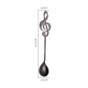 Cubiertoscuchara decorativa con nota musical para té & café & postres - acero inoxidable