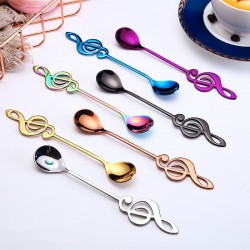 Decorative spoon with music note for tea & coffee & desserts - stainless steelCutlery