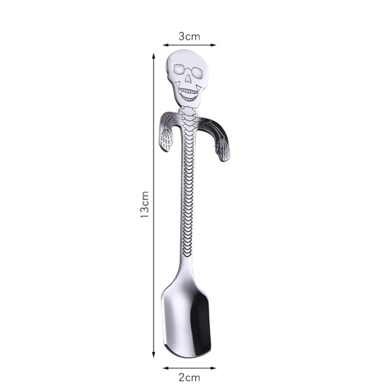 Cubiertoscuchara de acero inoxidable con cráneo