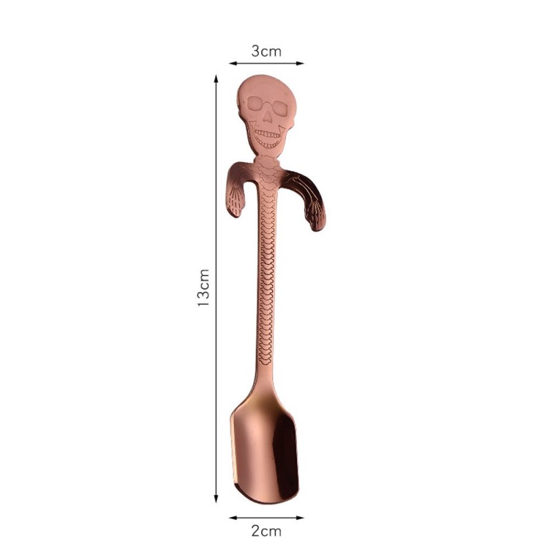 Cubiertoscuchara de acero inoxidable con cráneo
