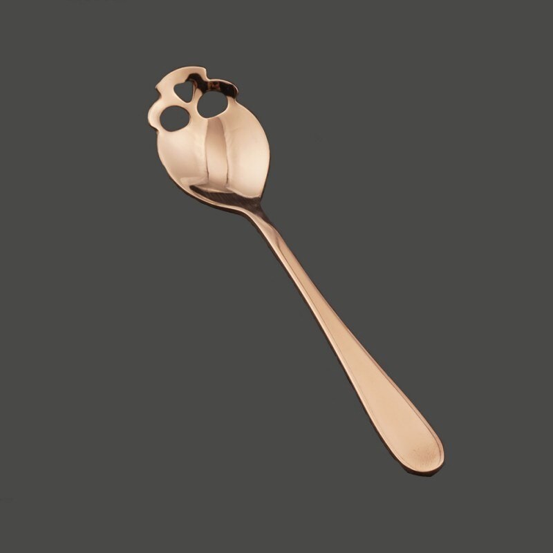 Cubiertoscucharada de acero inoxidable en forma de cráneo para té & café & postres