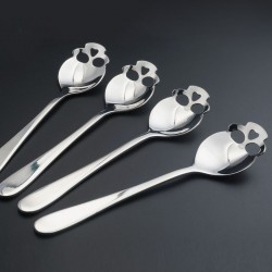 Cubiertoscucharada de acero inoxidable en forma de cráneo para té & café & postres