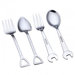 Shovel & wrench shape - teaspoon & fork for tea - coffee & dessertsCutlery