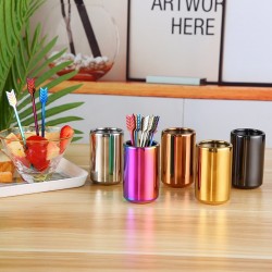 Stainless steel cocktail forks with a storage cup 9 pieces setCutlery