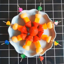 Decorative bamboo sticks for cocktail skewers 12cm 100 piecesBBQ