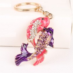 Crystal couple fish - keychainKeyrings