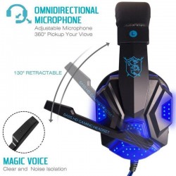 AuricularesPC780 - auriculares de juego - auriculares con cable con micrófono & Led