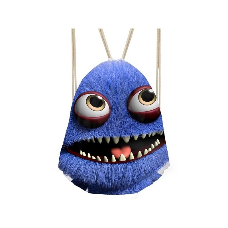3D smiley monster - backpack with drawstringsBags