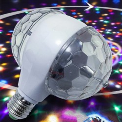 Iluminación de escenarios y eventos6W LED E27 luz RGB - bombilla giratoria con doble cabeza - etapa & lámpara disco