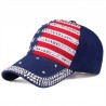 Sombreros / gorrasGorra de béisbol con puntas de metal de la bandera de Estados Unidos - unisex