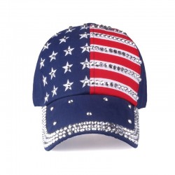 Sombreros / gorrasGorra de béisbol con puntas de metal de la bandera de Estados Unidos - unisex