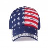 Sombreros / gorrasGorra de béisbol con puntas de metal de la bandera de Estados Unidos - unisex