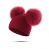 Gorras y sombrerossombrero de invierno para niños con pom fur