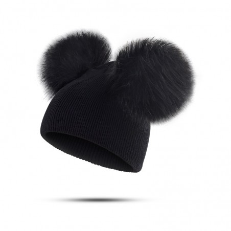 Children's winter hat with fur pom pomHats & caps