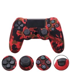 AccesoriosPlaystation Doble Shock PS4 Pro Slim - piel protectora para el controlador  2 gorras de palo pulgar