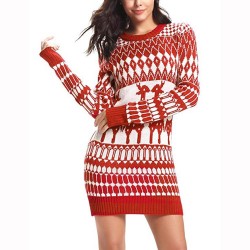 VestidosSuéter largo de Navidad - mini vestido