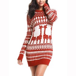 VestidosSuéter largo de Navidad - mini vestido