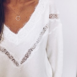 Blusas y camisassaltador de lana - elegante blusa con encaje