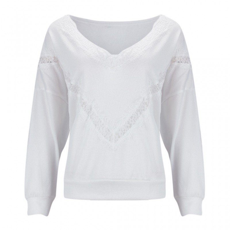 Blusas y camisassaltador de lana - elegante blusa con encaje Blusas y camisassaltador de lana - elegante blusa con encaje