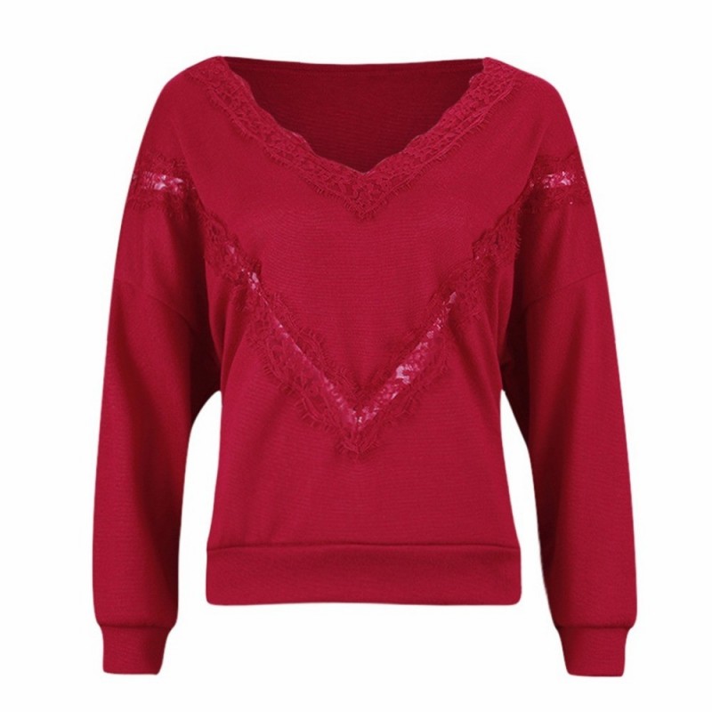 Blusas y camisassaltador de lana - elegante blusa con encaje Blusas y camisassaltador de lana - elegante blusa con encaje