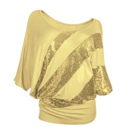 Blusas y camisasCamisa de lentejuela brillante - manga corta