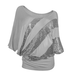 Blusas y camisasCamisa de lentejuela brillante - manga corta