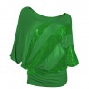 Shiny sequin shirt - short sleeve topBlouses & shirts