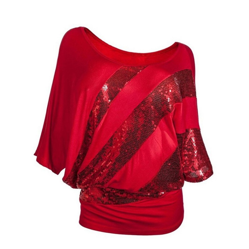 Shiny sequin shirt - short sleeve topBlouses & shirts Shiny sequin shirt - short sleeve topBlouses & shirts